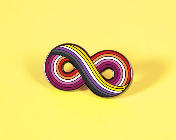Infinitely Nonbinary-Lesbian Enamel Pin