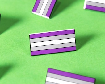 The Greysexual Flag Enamel Pin