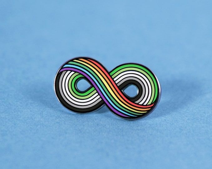 The Infinitely Aromantic Enamel Pin