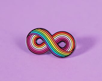 The Infinitely Lesbian Enamel Pin - Community Lesbian Flag