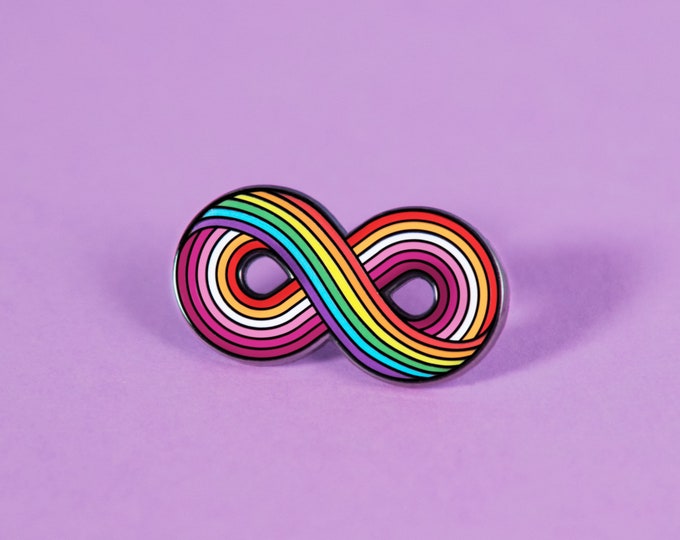 The Infinitely Lesbian Enamel Pin - Community Lesbian Flag