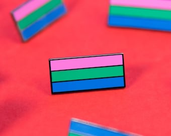 The Polysexual Flag Enamel Pin