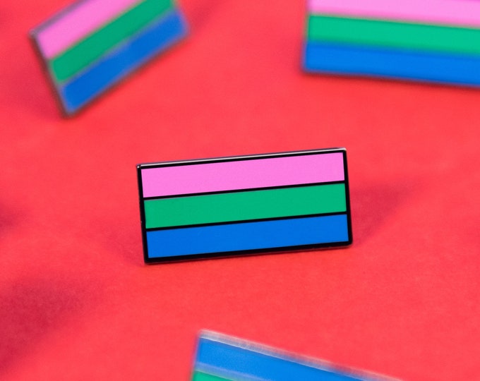 The Polysexual Flag Enamel Pin
