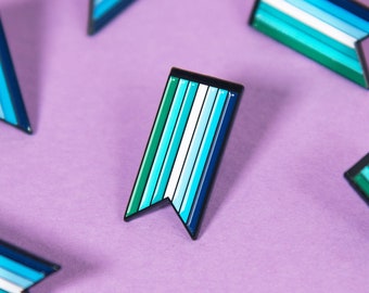 The Gay Male MLM Ribbon Enamel Pin