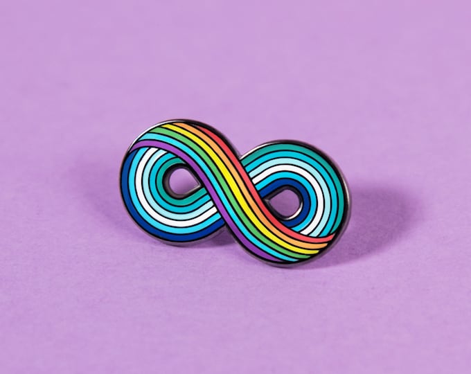 The Infinitely Gay MLM Pin