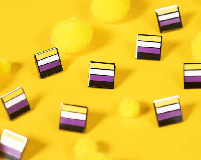 The Mini Non-Binary Flag Pin