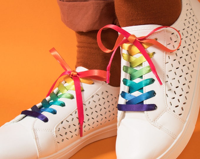Rainbow Pride Flag Shoelaces (45, 54, 96 inch)