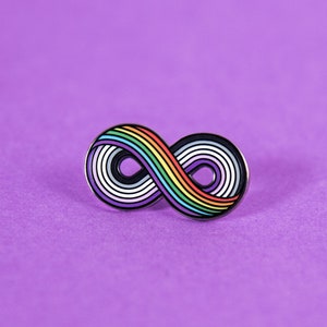Infinitely Asexual Pin — Subtle Ace Pride Accessory LGBTQ Grey Graysexual Lithromantic Arospec Acespec Sticker Enamel Aromantic Gift Queer