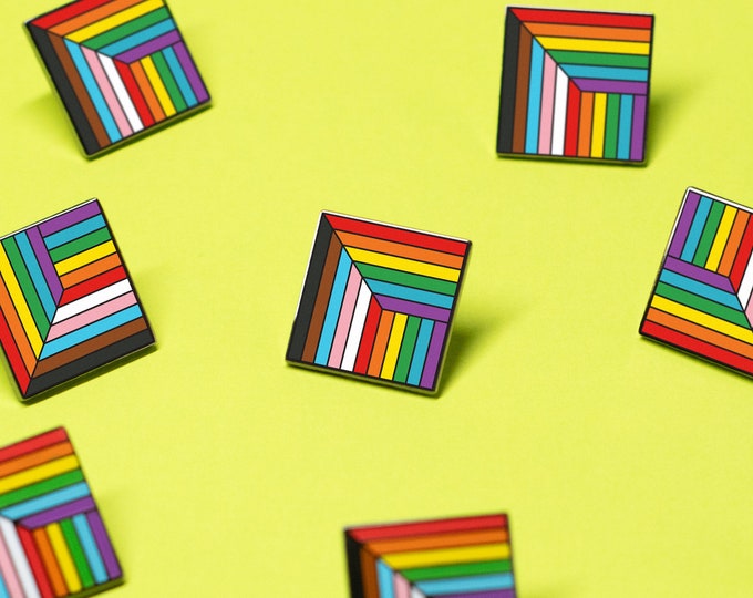 The Rainbow Square Pride Pin