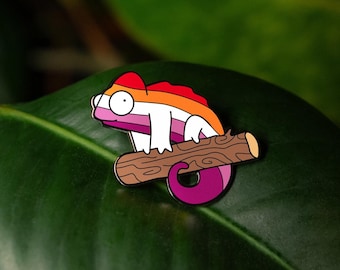 Lesbian Queer Chameleon Pin — The Pin Prick X Queer Chameleon