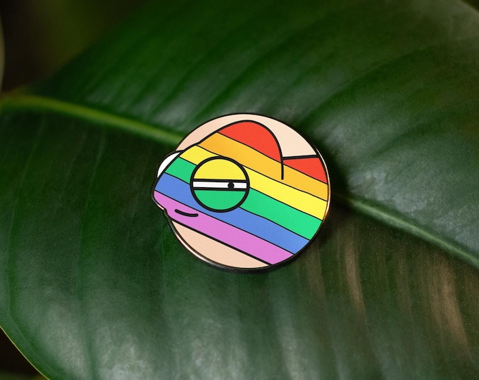 Queer Chameleon Medallion Pin — The Pin Prick X Queer Chameleon