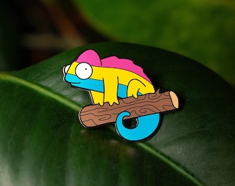 Pansexual Queer Chameleon Pin — The Pin Prick X Queer Chameleon