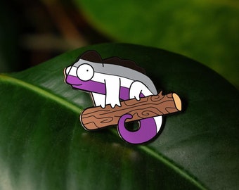 Asexual Queer Chameleon Pin — The Pin Prick X Queer Chameleon