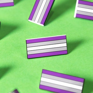 Greysexual Flag Pin — Asexual Pride Accessory Enamel Badge Ace Aspec Graysexual Aromantic Demisexual LGBT Gift Sticker Present Valentines