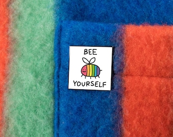 Bee Yourself — Punny Pride Pins — The Pin Prick X Teabag Cartoon