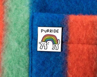 Purr-ide Cat — Punny Pride Pins — The Pin Prick X Teabag Cartoon