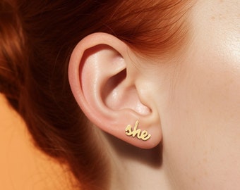 She/Her Pronoun Earrings
