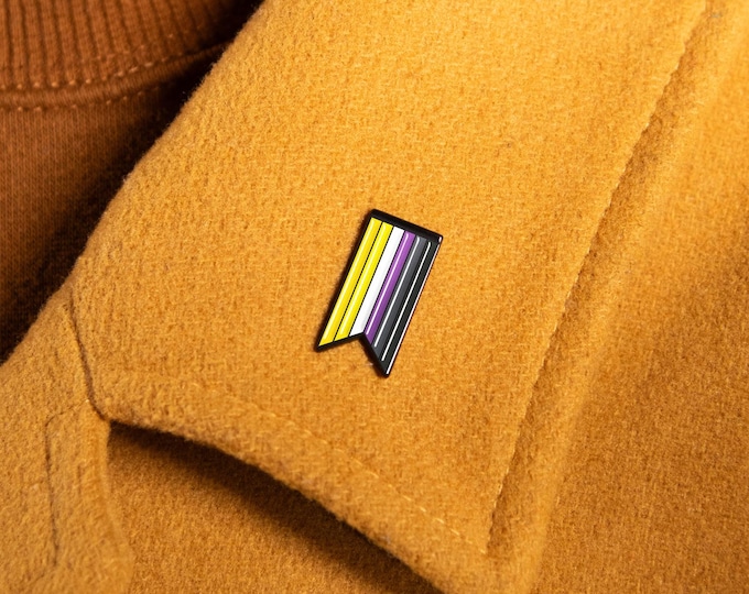 The Non-Binary Ribbon Enamel Pin