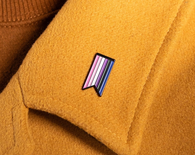 The Genderfluid Ribbon Enamel Pin