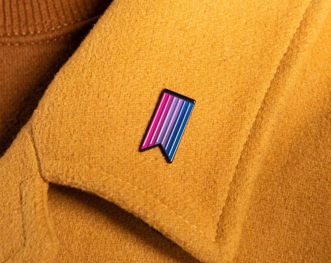 The Bisexual Ribbon Enamel Pin