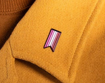 The Lesbian Ribbon Enamel Pin