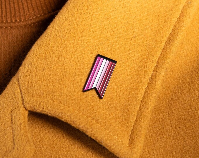 The Lesbian Ribbon Enamel Pin