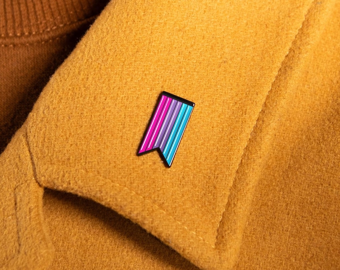 The Androgyne Ribbon Enamel Pin