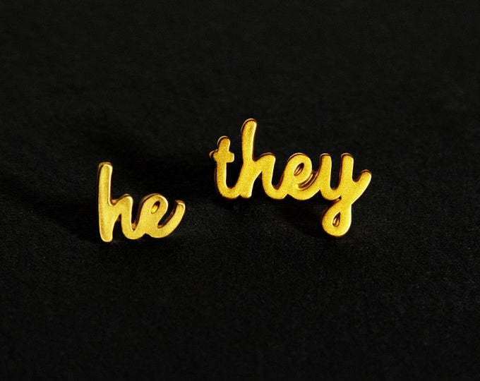 He/They Pronoun Pins