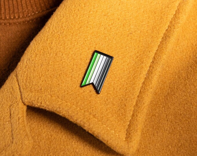 The Aromantic Ribbon Enamel Pin