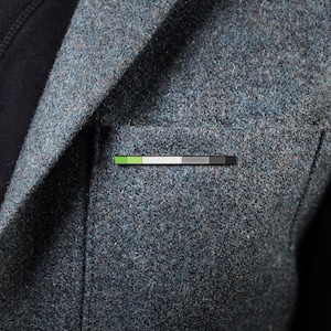 Aromantic Rod Pin — Subtle Pride Accessory LGBT Asexual Ace Aceromantic Aro Gray-A Sapiosexual Spectrum Rainbow Demisexual Gay Rainbow Gift