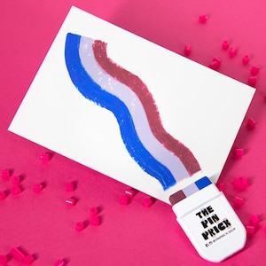 Bisexual Pride Face Paint — Fanbrush® LGBT Makeup Pen Body Brush Cosmetic Palette Stick Parade Month Lesbian Trans Ace Bi Flag Rainbow Gay