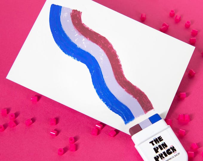 Bisexual Pride Face Paint by Fanbrush®