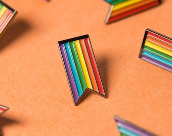 The Rainbow Ribbon Enamel Pin