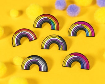 Non-Binary Rainbow Enamel Pins (Variations)