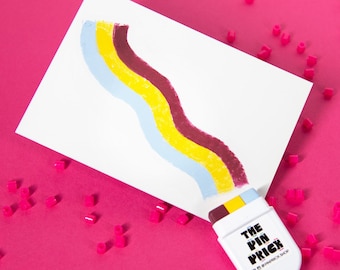 Pansexual Pride Face Paint by Fanbrush®