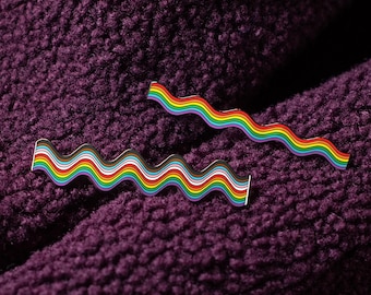 The Rainbow Wave Pride Pin