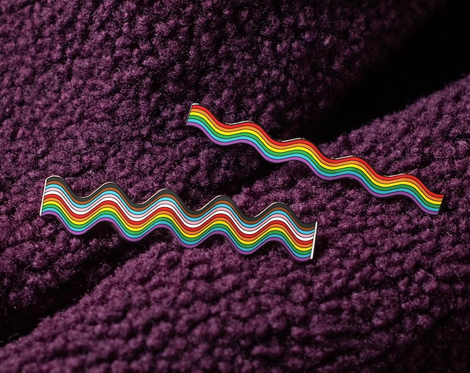 The Rainbow Wave Pride Pin