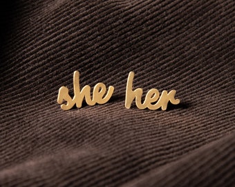 She/Her Pronoun Pins