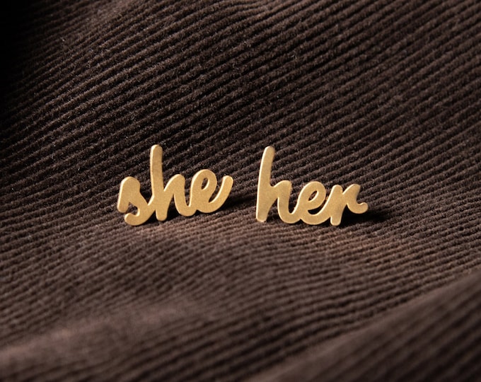 She/Her Pronoun Pins