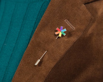 The Rainbow Asterisk Stick Pin