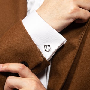 The "Section Mark" Cufflinks — Architecture Fashion Accessory Architect Gift Ideas Christmas Present Engineer Urban Designer Wedding Suit