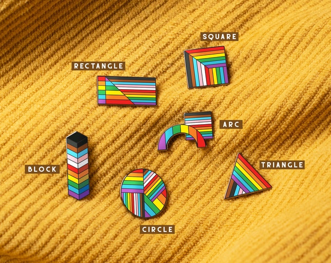 The Geometric Rainbow Pride Pins