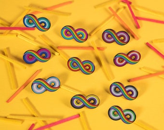 Infinity Pride Flag Enamel Pins