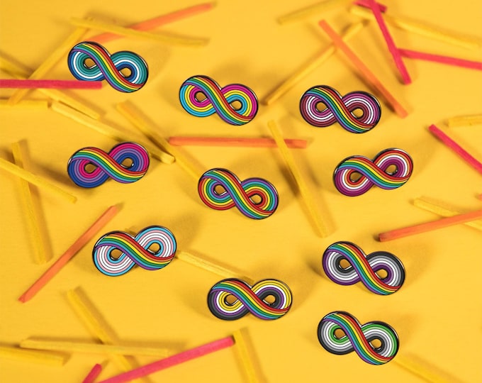 Infinity Pride Flag Enamel Pins