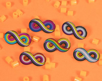 Infinitely Non-Binary Enamel Pin (Variations)