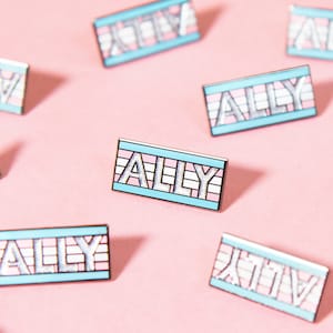 Épingle d'allié trans — badge en émail drapeau gay fierté autocollant chemise Parent LGBT transgenres vies importantes pronom sexe soutien USA cadeau bouton revers