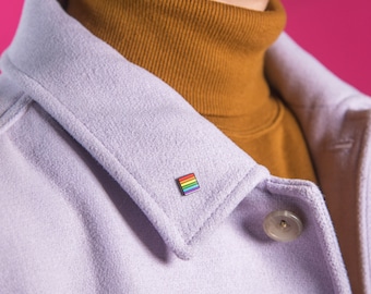 Mini Rainbow Flag Pin — LGBT Pride Badge Stud Lesbian Gay Bisexual Trans Queer Enamel Metal Button Wedding Gift Love Homosexual Sticker