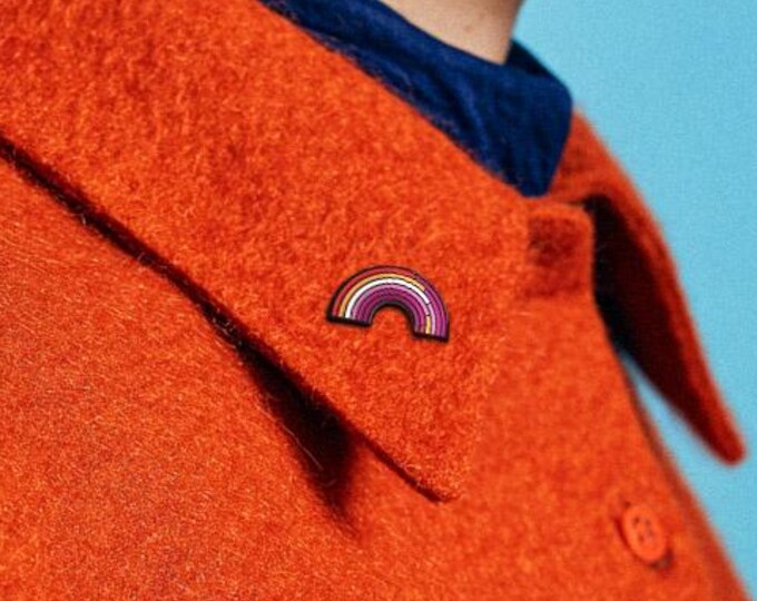 The Community Lesbian Rainbow Enamel Pin