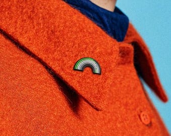 The Aromantic Rainbow Enamel Pin