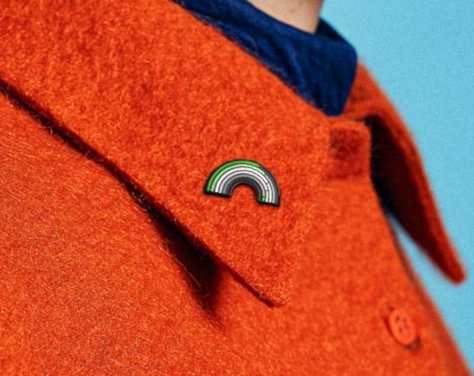The Aromantic Rainbow Enamel Pin